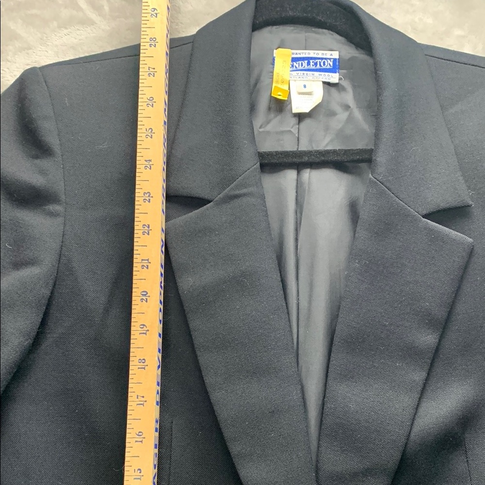 PENDELTON | SIZE 8 WOMENS CLASSIC FITTED JACKET BLAZER | BLACK - Picture 8 of 16